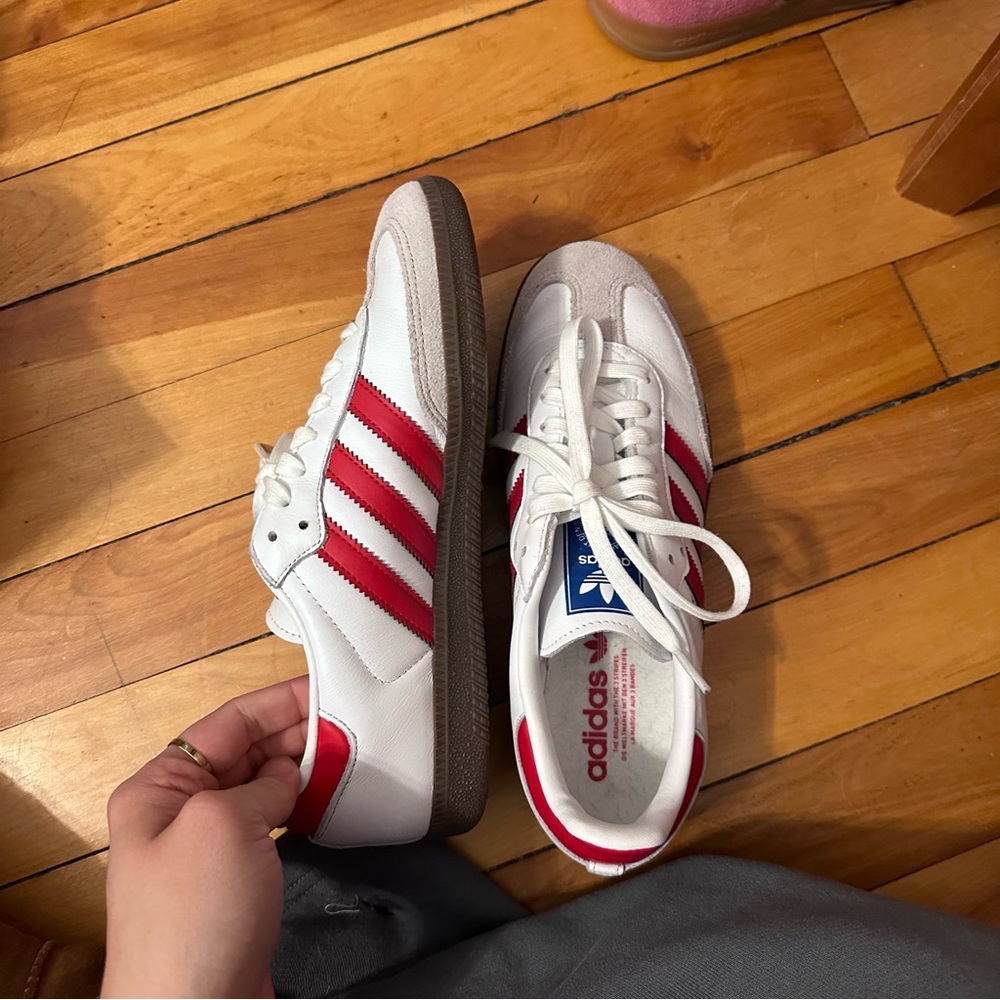 Adidas red sambas